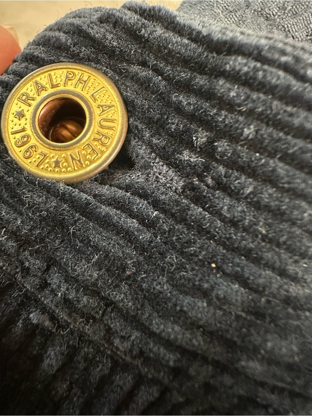 Vintage Ralph Lauren Blue Label Brand Thompson Black Wide Wale Corduroy Pants 8 - Picture 12 of 16